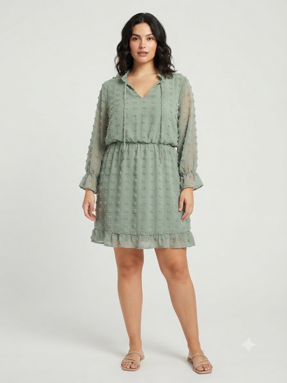 Tacera Sage Green Dress